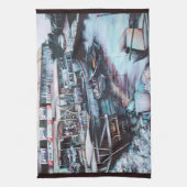 Sultry Prelude to Dusk, Jaffe, Israël Theedoek (Verticaal)