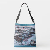 Sultry Prelude to Dussk, Jaffe, Israël Crossbody Tas (Achterkant)