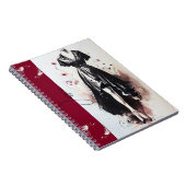 Sultry Victorian Silhouette Art Journal Notitieboek (Rechterzijde)