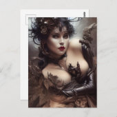 Sultry Woman Briefkaart (Voorkant / Achterkant)