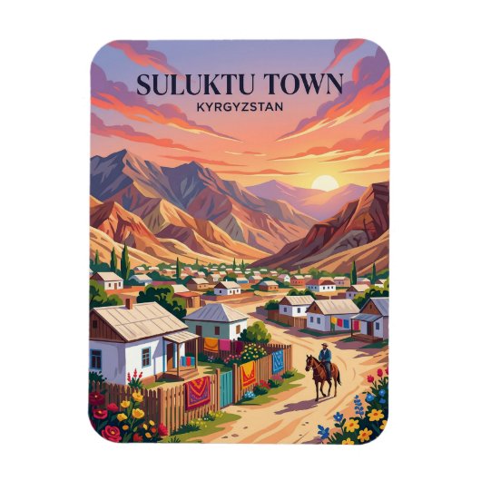 Suluktu Stad Kirgizië Magneet (Verticaal)