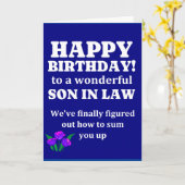 Sum up zoon in wet verjaardag kaart (Gele Bloem)