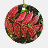 Sumac lekt in het najaar keramisch ornament (Voorkant)