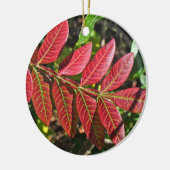 Sumac lekt in het najaar keramisch ornament (Links)