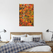 Sumacboom in herfstkleuren in Whitefish, Canvas Afdruk (Insitu (Slaapkamer))