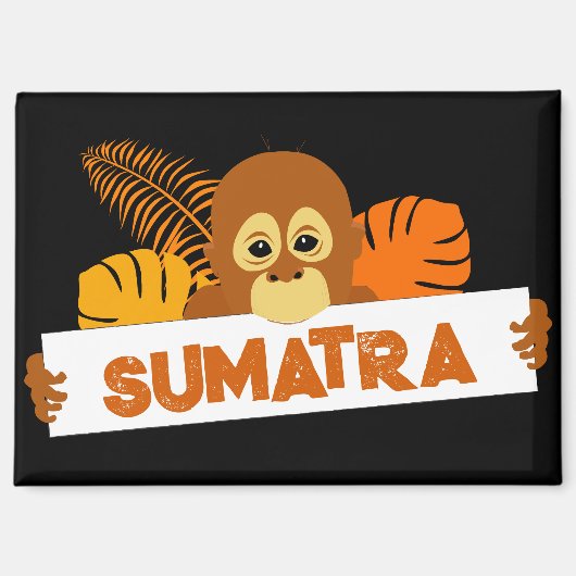 Sumatra Baby orang-oetanmagneet Magneet (Voorkant)