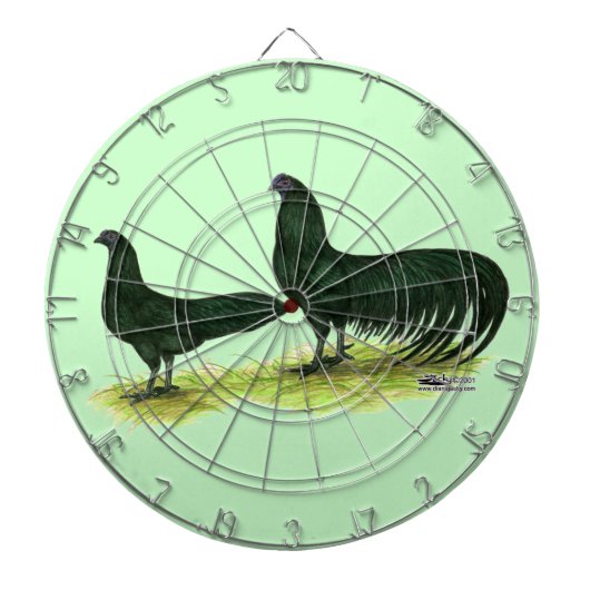 Sumatra Black Chickens Dartbord (Voorkant)