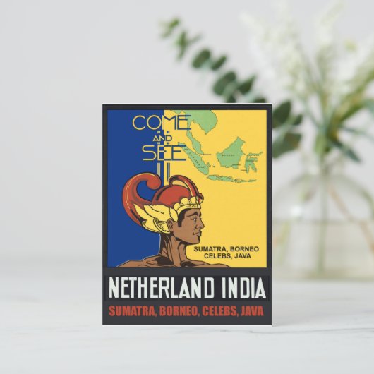 Sumatra, Borneo, Celebs, Java, Nederland India Briefkaart (Staand voorkant)