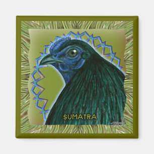 Sumatra Haantje Gemonteerd Magneet