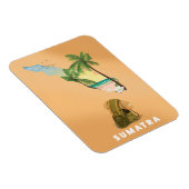 Sumatra illustreerde kaartreisposter magneet (Rechterzijde)