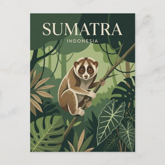 Sumatra Indonesië Briefkaart (Voorkant)