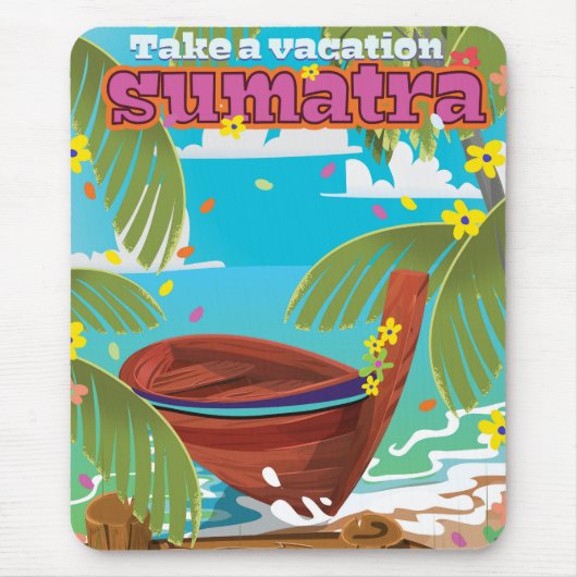 Sumatra Indonesië reisposter Muismat (Voorkant)