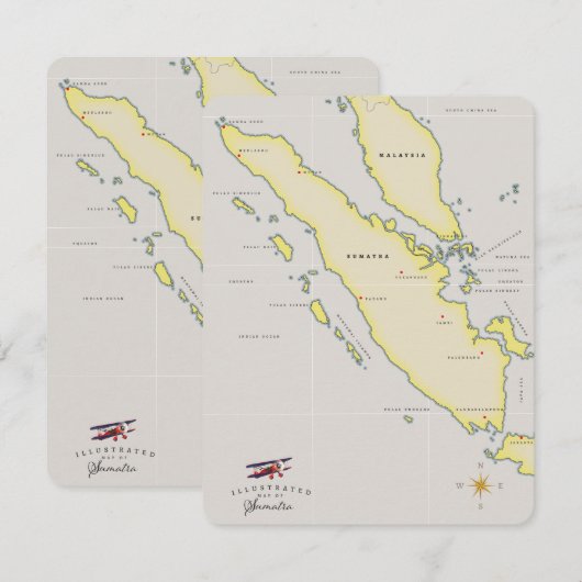Sumatra-kaart (Voorkant / Achterkant)