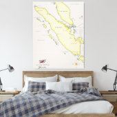 Sumatra-kaart Canvas Afdruk (Insitu (Slaapkamer))