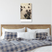 Sumatra Map met koffiebonen op canvas (Insitu (Slaapkamer))