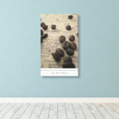 Sumatra Map met koffiebonen op canvas Afdruk (Insitu (Houten vloer))