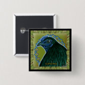 Sumatra Rooster omgeven Vierkante Button 5,1 Cm (Voorkant /achterkant)