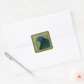 Sumatra Rooster omgeven Vierkante Sticker (Envelop)
