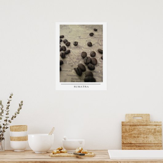 Sumatra - Verzenden van koffiekunst Poster (Keuken)
