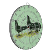 Sumatra Zwarte Kippen Dartbord (Voorkant Links)