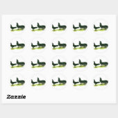 Sumatra Zwarte Kippen Ronde Sticker (Vel)