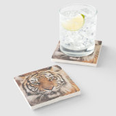 Sumatraanse Tijger Stenen Onderzetter (Zijkant)