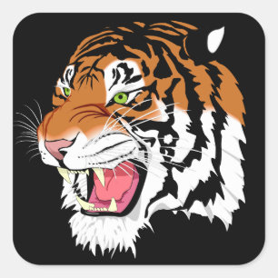Sumatraanse tijger vierkante sticker