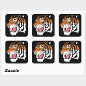 Sumatraanse tijger vierkante sticker (Vel)