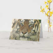 Sumatraanse tijger Wenskaarten Kaart (Gele Bloem)