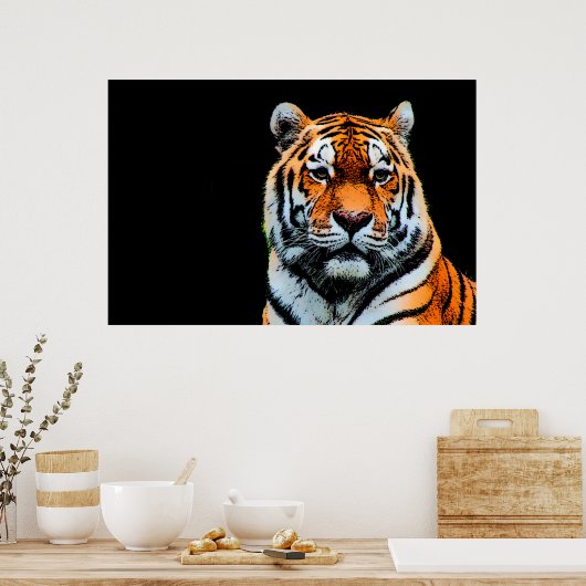 Sumatran Borneo Tiger Poster (Keuken)