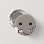 Sumatran Elephant Face Button (Voorkant /achterkant)