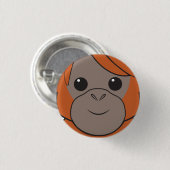 Sumatran Orangutan Face Button (Voorkant /achterkant)