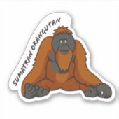 "Sumatran Orangutan" Sticker (Voorkant)