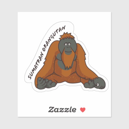 "Sumatran Orangutan" Sticker (Vel)