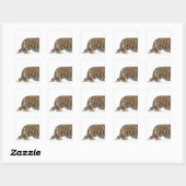 Sumatran Tiger cub 2 Vierkante Sticker (Vel)