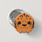 Sumatran Tiger Face Button (Voorkant /achterkant)