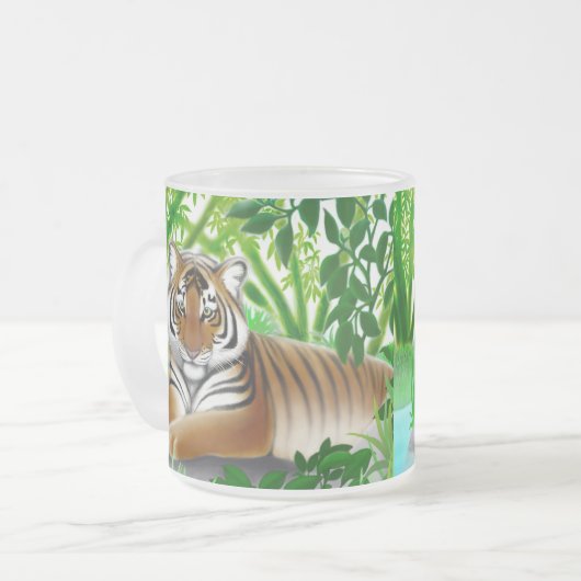 Sumatran Tiger in de Mok van het Oerwoud Bamboo (Voorkant links)