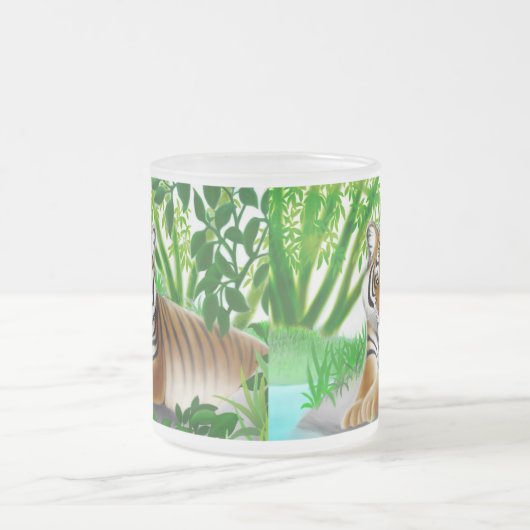 Sumatran Tiger in de Mok van het Oerwoud Bamboo (Center)