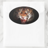 Sumatran Tiger Ovale Sticker (Tas)