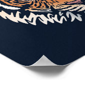 Sumatran Tiger Wildlife Oranje Print | Hoger afdru (Hoek)