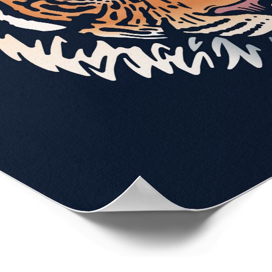 Sumatran Tiger Wildlife Oranje Print | Hoger afdru (Hoek)