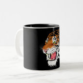 sumatratijger tweekleurige koffiemok (Voorkant links)