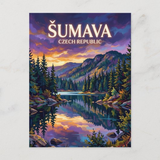 Šumava Nationaal Park Tsjechië Briefkaart (Voorkant)
