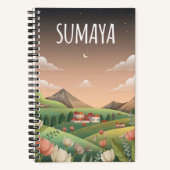 Sumaya's Serene Valley Notitieboek 🌷🏞️ 🌄 (Voorkant)