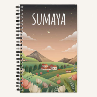 Sumaya's Serene Valley Notitieboek 🌷🏞️ 🌄