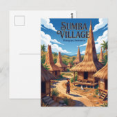 Sumba-eiland Indonesië Briefkaart (Voorkant / Achterkant)