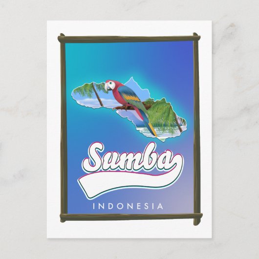 Sumba eiland Indonesië reis kaart (Voorkant)