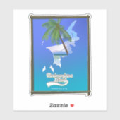 Sumba eiland Indonesië reis kaart Sticker (Vel)