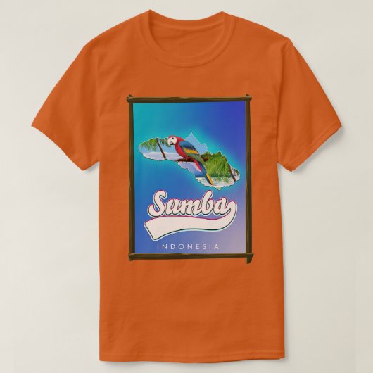 Sumba Indonesië kaart T-shirt (Design voorkant)