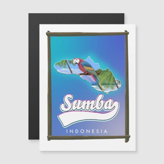 Sumba Island Indonesië reiskaart (Voorkant / Achterkant)